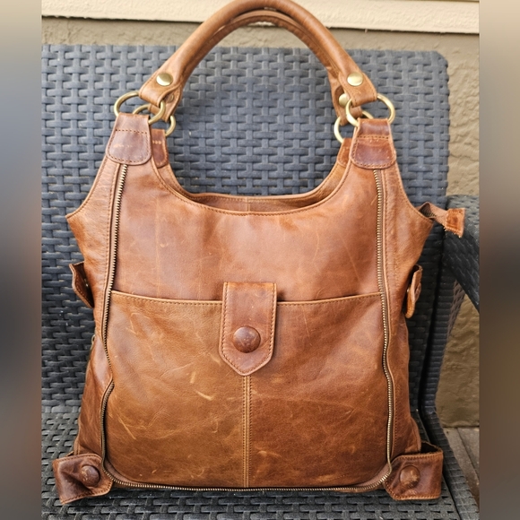 Amerileather Handbags - Vintage HIPPIE LEATHER HANDBAG, GIANT AMERILEATHER HANDBAG